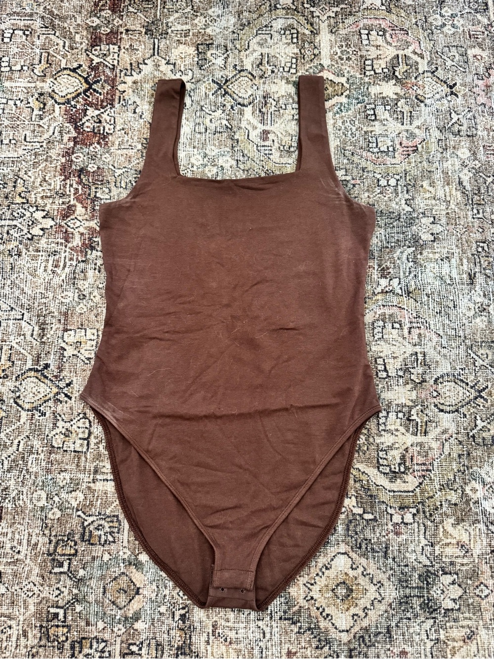 Old Navy Rust Brown Sleeveless Square-Neck Bodysuit